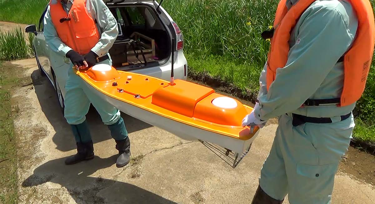 マルビームソナー　深浅測量写真