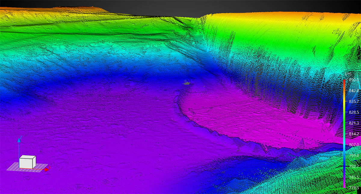 マルビームソナー　深浅測量写真