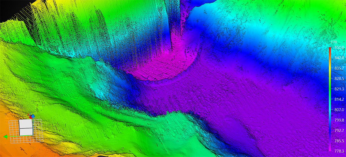 マルビームソナー　深浅測量写真